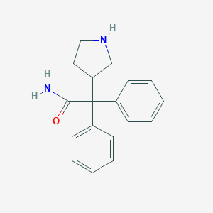 molecular formula C18H20N2O B027672 2,2-二苯基-2-(吡咯啉-3-基)乙酰胺 CAS No. 103887-32-7