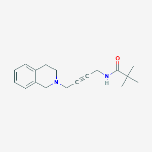 N-(4-(3,4-dihydroisoquinolin-2(1H)-yl)but-2-yn-1-yl)pivalamide