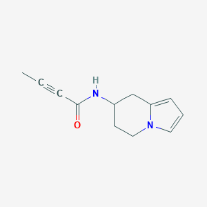 molecular formula C12H14N2O B2767209 N-(5,6,7,8-Tetrahydroindolizin-7-yl)but-2-ynamide CAS No. 2411248-46-7