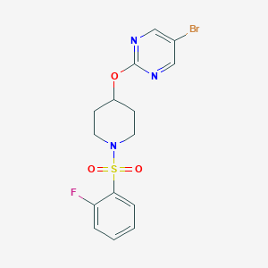 5-Bromo-2-[1-(2-fluorophenyl)sulfonylpiperidin-4-yl]oxypyrimidine