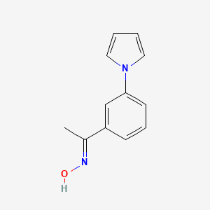 molecular formula C12H12N2O B2767246 1-(3-(1H-Pyrrol-1-yl)phenyl)ethanone oxime CAS No. 832739-38-5