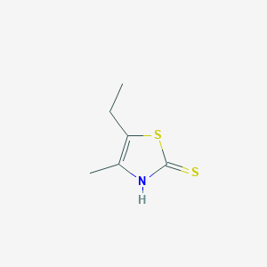 molecular formula C6H9NS2 B2767247 5-Ethyl-4-methyl-2,3-dihydro-1,3-thiazole-2-thione CAS No. 38205-58-2