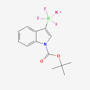 molecular formula C13H14BF3KNO2 B2767255 Potassium (1-(tert-butoxycarbonyl)-1H-indol-3-yl)trifluoroborate CAS No. 1428884-69-8