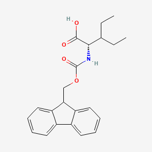 molecular formula C22H25NO4 B2767258 (S)-Fmoc-2-amino-3-ethyl-pentanoic acid CAS No. 1310680-47-7