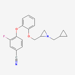 4-[2-[[1-(Cyclopropylmethyl)aziridin-2-yl]methoxy]phenoxy]-3-fluorobenzonitrile