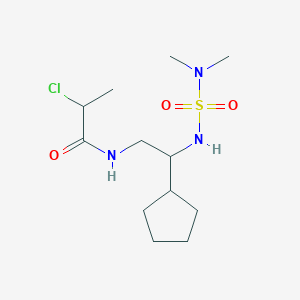2-Chloro-N-[2-cyclopentyl-2-(dimethylsulfamoylamino)ethyl]propanamide