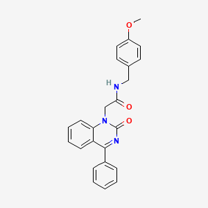 molecular formula C24H21N3O3 B2767267 N-(4-methoxybenzyl)-2-(2-oxo-4-phenylquinazolin-1(2H)-yl)acetamide CAS No. 932452-27-2