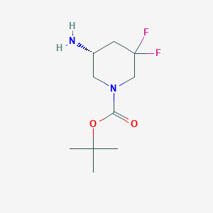 molecular formula C10H18F2N2O2 B2767273 tert-butyl (5R)-5-amino-3,3-difluoropiperidine-1-carboxylate CAS No. 1392473-32-3