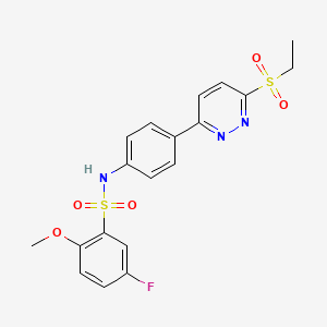 N-(4-(6-(ethylsulfonyl)pyridazin-3-yl)phenyl)-5-fluoro-2-methoxybenzenesulfonamide