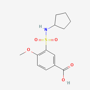 molecular formula C13H17NO5S B2767288 3-(Cyclopentylsulfamoyl)-4-methoxybenzoic acid CAS No. 735305-59-6
