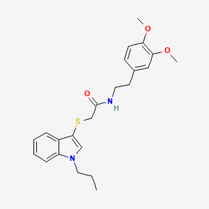 N-(3,4-dimethoxyphenethyl)-2-((1-propyl-1H-indol-3-yl)thio)acetamide
