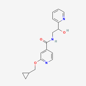 molecular formula C17H19N3O3 B2767309 2-(cyclopropylmethoxy)-N-(2-hydroxy-2-(pyridin-2-yl)ethyl)isonicotinamide CAS No. 2034431-98-4