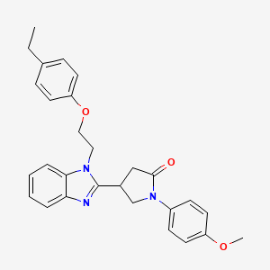 4-{1-[2-(4-ethylphenoxy)ethyl]-1H-benzimidazol-2-yl}-1-(4-methoxyphenyl)pyrrolidin-2-one