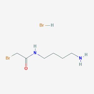 molecular formula C6H14Br2N2O B2767320 N-(4-aminobutyl)-2-bromoacetamide hydrobromide CAS No. 14667-45-9