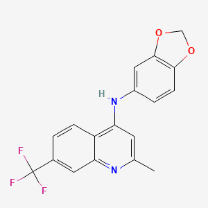 N-(1,3-benzodioxol-5-yl)-2-methyl-7-(trifluoromethyl)quinolin-4-amine