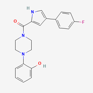 molecular formula C21H20FN3O2 B2767330 (4-(4-fluorophenyl)-1H-pyrrol-2-yl)(4-(2-hydroxyphenyl)piperazin-1-yl)methanone CAS No. 1226429-90-8