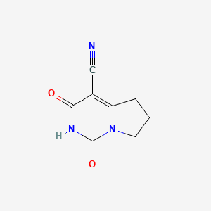 molecular formula C8H7N3O2 B2767335 1,3-Dioxo-1,2,3,5,6,7-hexahydropyrrolo[1,2-c]pyrimidine-4-carbonitrile CAS No. 790271-42-0