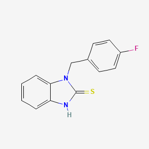 molecular formula C14H11FN2S B2767337 3-[(4-fluorophenyl)methyl]-1H-benzimidazole-2-thione CAS No. 99960-22-2