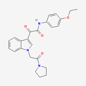 N-(4-ethoxyphenyl)-2-oxo-2-[1-(2-oxo-2-pyrrolidin-1-ylethyl)indol-3-yl]acetamide