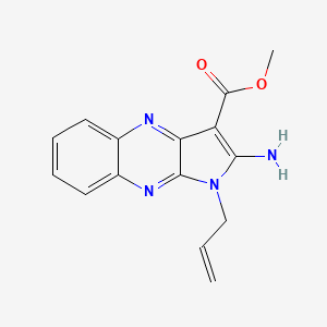 molecular formula C15H14N4O2 B2767354 methyl 2-amino-1-(prop-2-en-1-yl)-1H-pyrrolo[2,3-b]quinoxaline-3-carboxylate CAS No. 431930-27-7