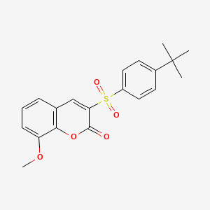 3-[(4-tert-butylphenyl)sulfonyl]-8-methoxy-2H-chromen-2-one