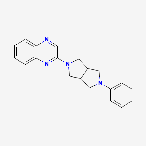 molecular formula C20H20N4 B2767365 2-(2-Phenyl-1,3,3a,4,6,6a-hexahydropyrrolo[3,4-c]pyrrol-5-yl)quinoxaline CAS No. 2415520-17-9