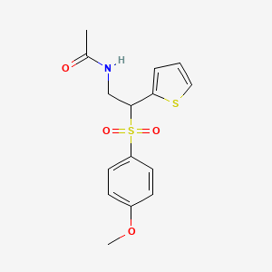 N-[2-[(4-methoxyphenyl)sulfonyl]-2-(2-thienyl)ethyl]acetamide