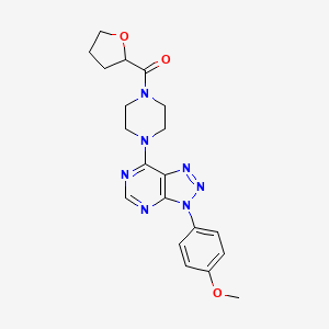(4-(3-(4-methoxyphenyl)-3H-[1,2,3]triazolo[4,5-d]pyrimidin-7-yl)piperazin-1-yl)(tetrahydrofuran-2-yl)methanone