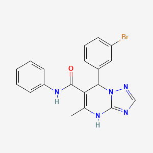 7-(3-bromophenyl)-5-methyl-N-phenyl-4,7-dihydro[1,2,4]triazolo[1,5-a]pyrimidine-6-carboxamide