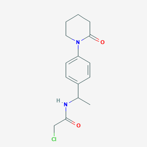 2-Chloro-N-[1-[4-(2-oxopiperidin-1-yl)phenyl]ethyl]acetamide