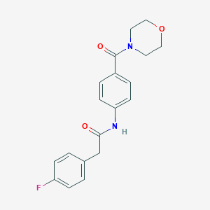 2-(4-fluorophenyl)-N-[4-(4-morpholinylcarbonyl)phenyl]acetamide