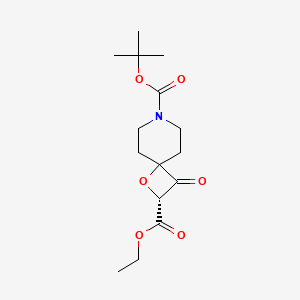 molecular formula C15H23NO6 B2767381 7-(Tert-butyl) 2-ethyl 3-oxo-1-oxa-7-azaspiro[3.5]nonane-2,7-dicarboxylate CAS No. 1823266-51-8