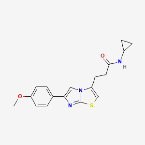 N-cyclopropyl-3-(6-(4-methoxyphenyl)imidazo[2,1-b]thiazol-3-yl)propanamide