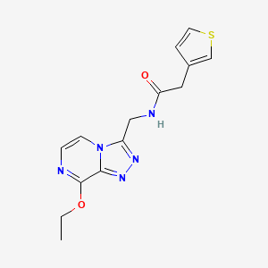 N-((8-ethoxy-[1,2,4]triazolo[4,3-a]pyrazin-3-yl)methyl)-2-(thiophen-3-yl)acetamide