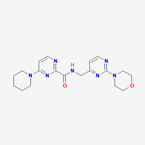 molecular formula C19H25N7O2 B2767405 N-((2-morpholinopyrimidin-4-yl)methyl)-4-(piperidin-1-yl)pyrimidine-2-carboxamide CAS No. 2034540-41-3