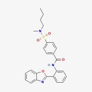 N-[2-(1,3-benzoxazol-2-yl)phenyl]-4-[butyl(methyl)sulfamoyl]benzamide