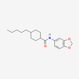N-(1,3-benzodioxol-5-yl)-4-pentylcyclohexanecarboxamide