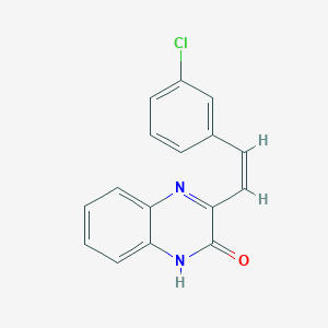 molecular formula C16H11ClN2O B2767416 (Z)-3-(3-chlorostyryl)quinoxalin-2(1H)-one CAS No. 1400189-55-0