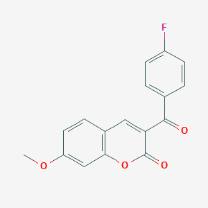 molecular formula C17H11FO4 B2767419 3-(4-fluorobenzoyl)-7-methoxy-2H-chromen-2-one CAS No. 2320953-82-8