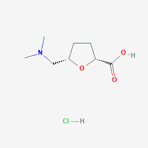 molecular formula C8H16ClNO3 B2767423 (2R,5S)-5-[(Dimethylamino)methyl]oxolane-2-carboxylic acid;hydrochloride CAS No. 2247104-06-7