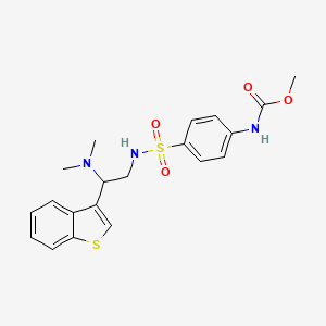methyl (4-(N-(2-(benzo[b]thiophen-3-yl)-2-(dimethylamino)ethyl)sulfamoyl)phenyl)carbamate