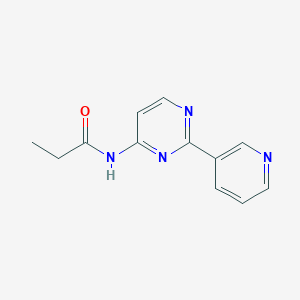 molecular formula C12H12N4O B2767431 N-[2-(3-pyridinyl)-4-pyrimidinyl]propanamide CAS No. 866143-42-2