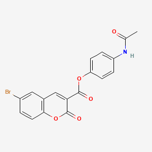 molecular formula C18H12BrNO5 B2767439 4-acetamidophenyl 6-bromo-2-oxo-2H-chromene-3-carboxylate CAS No. 325805-32-1