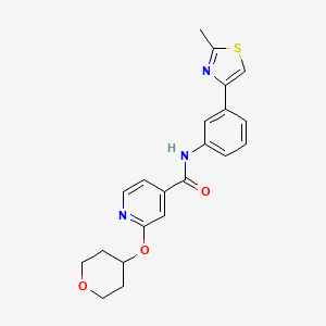 N-(3-(2-methylthiazol-4-yl)phenyl)-2-((tetrahydro-2H-pyran-4-yl)oxy)isonicotinamide