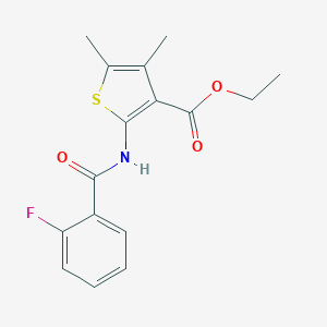 Ethyl 2-[(2-fluorobenzoyl)amino]-4,5-dimethylthiophene-3-carboxylate