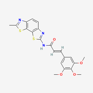 (E)-N-(7-methylbenzo[1,2-d:4,3-d']bis(thiazole)-2-yl)-3-(3,4,5-trimethoxyphenyl)acrylamide