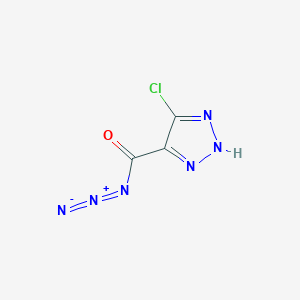 molecular formula C3HClN6O B2767469 5-chloro-1H-1,2,3-triazole-4-carbonyl azide CAS No. 115057-46-0