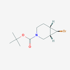 molecular formula C11H18BrNO2 B2767471 Tert-butyl (1S,6S,7R)-7-bromo-3-azabicyclo[4.1.0]heptane-3-carboxylate CAS No. 2227800-18-0