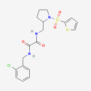 N1-(2-chlorobenzyl)-N2-((1-(thiophen-2-ylsulfonyl)pyrrolidin-2-yl)methyl)oxalamide