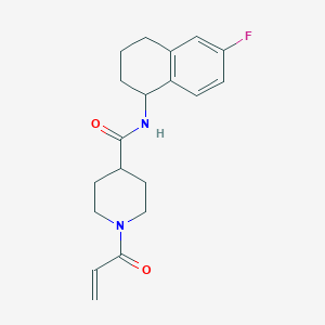 molecular formula C19H23FN2O2 B2767479 N-(6-Fluoro-1,2,3,4-tetrahydronaphthalen-1-yl)-1-prop-2-enoylpiperidine-4-carboxamide CAS No. 2361860-94-6